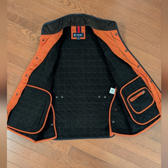 Daniel Cremieux - Orange Quilted Vest Lightweight Stand-Up Collar - Picture 4 of 6